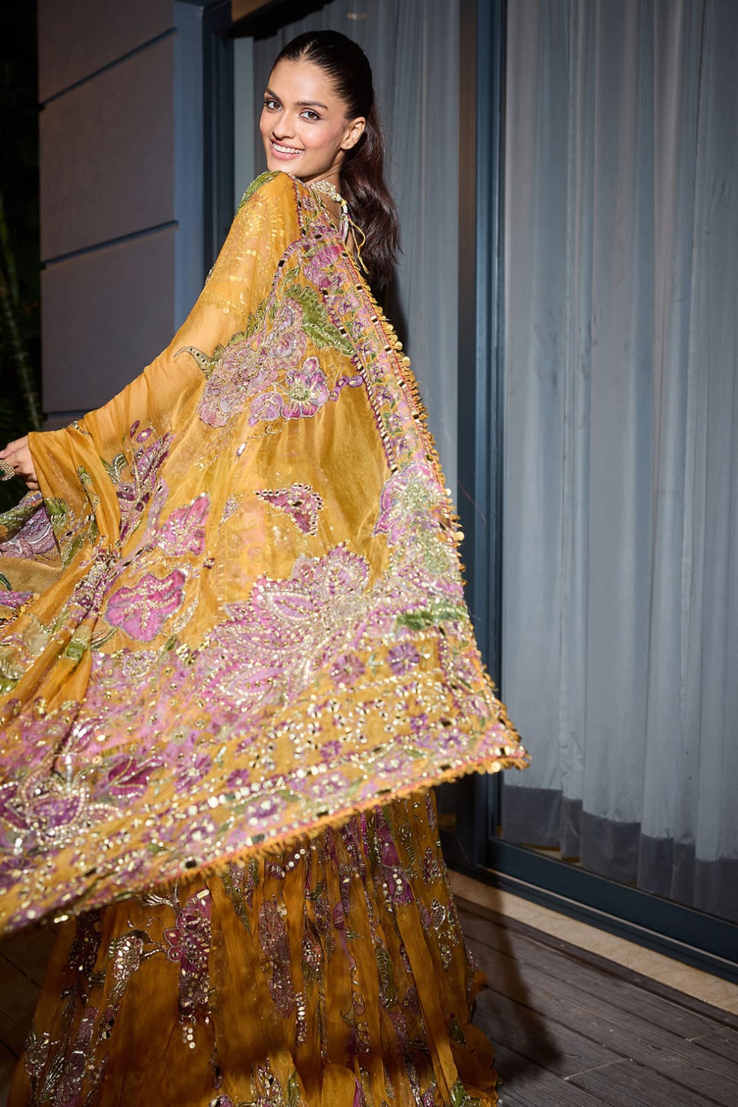 Peeli Prerna Lehenga Choli