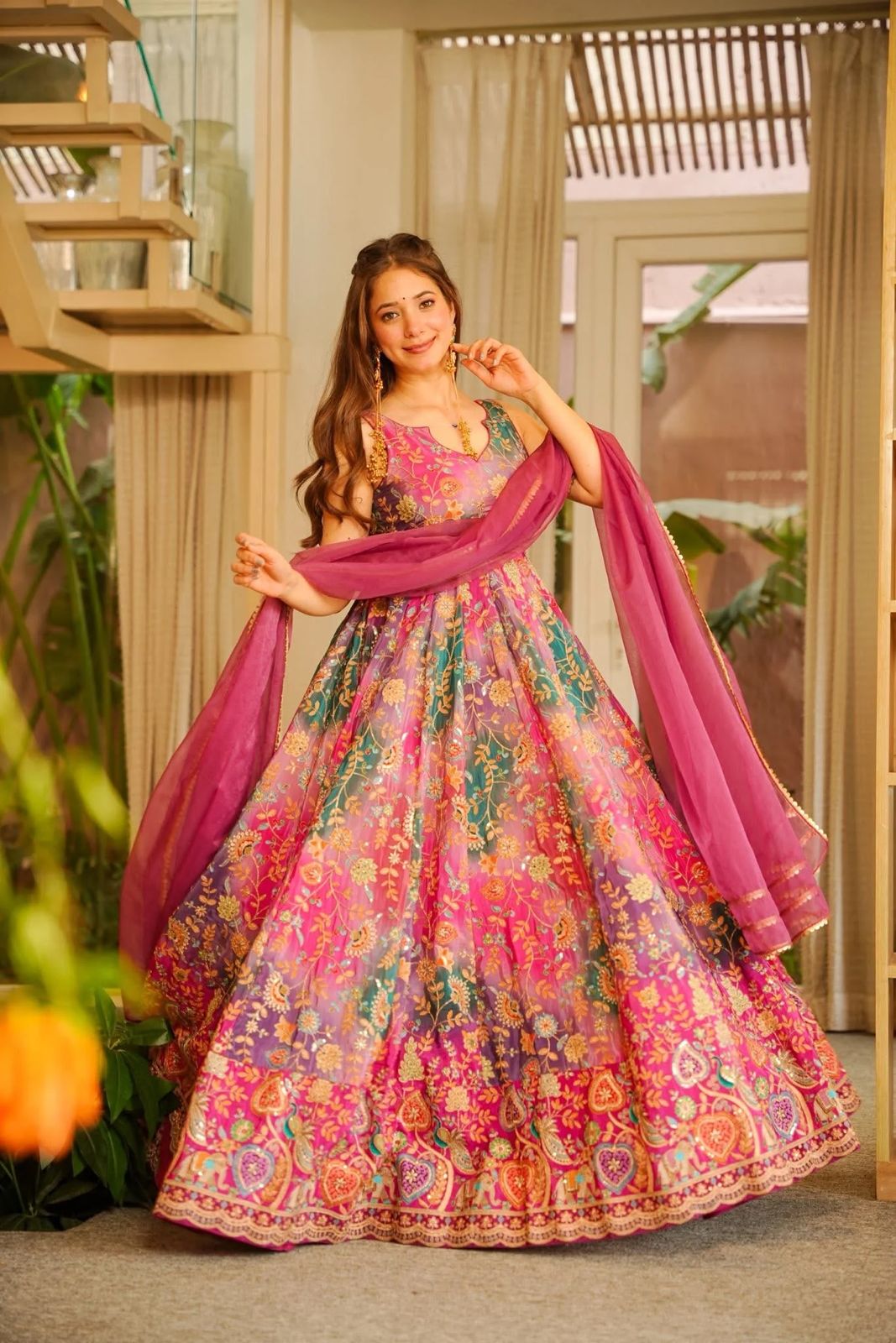 Naaz Imperial Gown With Dupatta