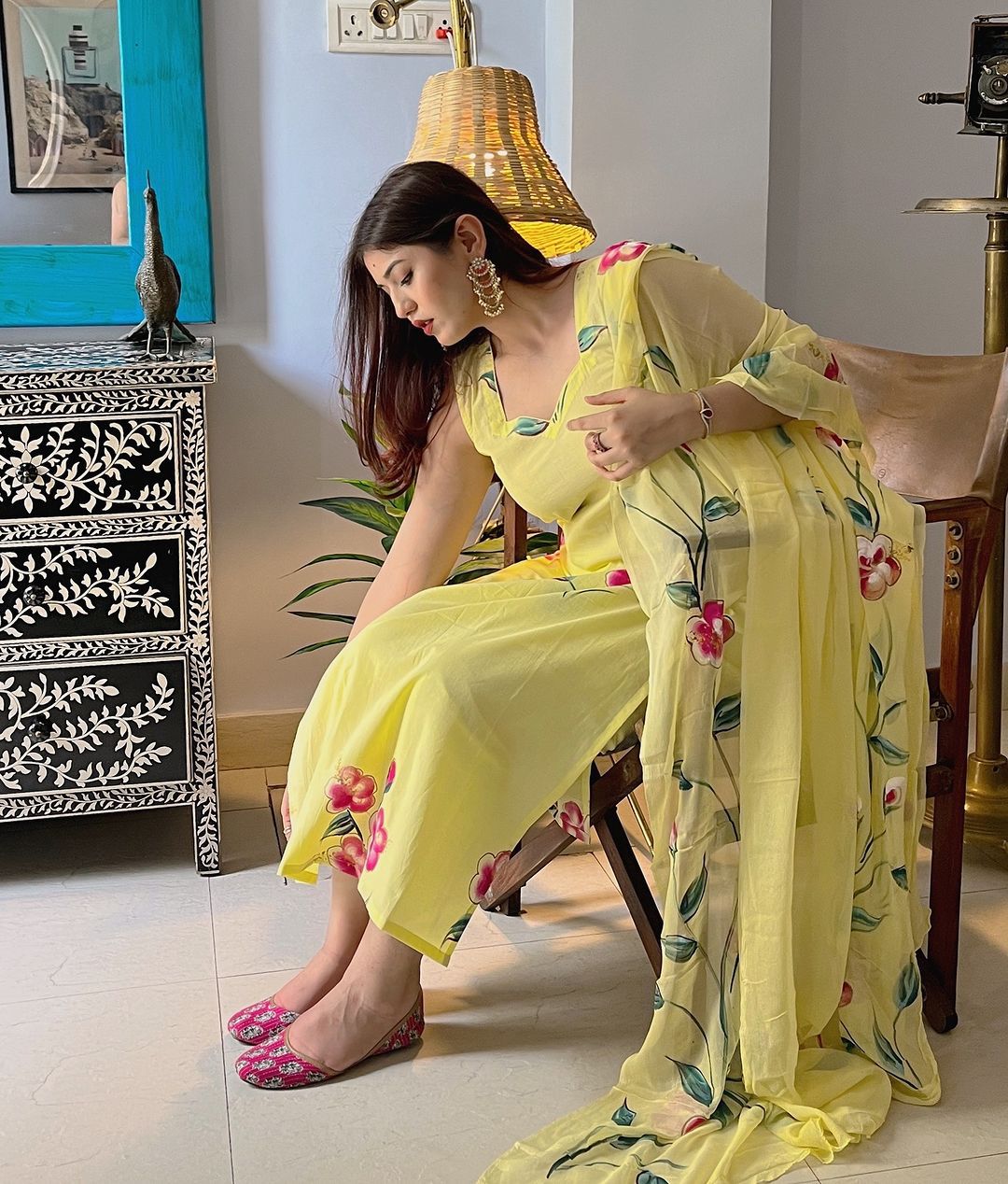Petal Grace Handpainted Salwar Suit