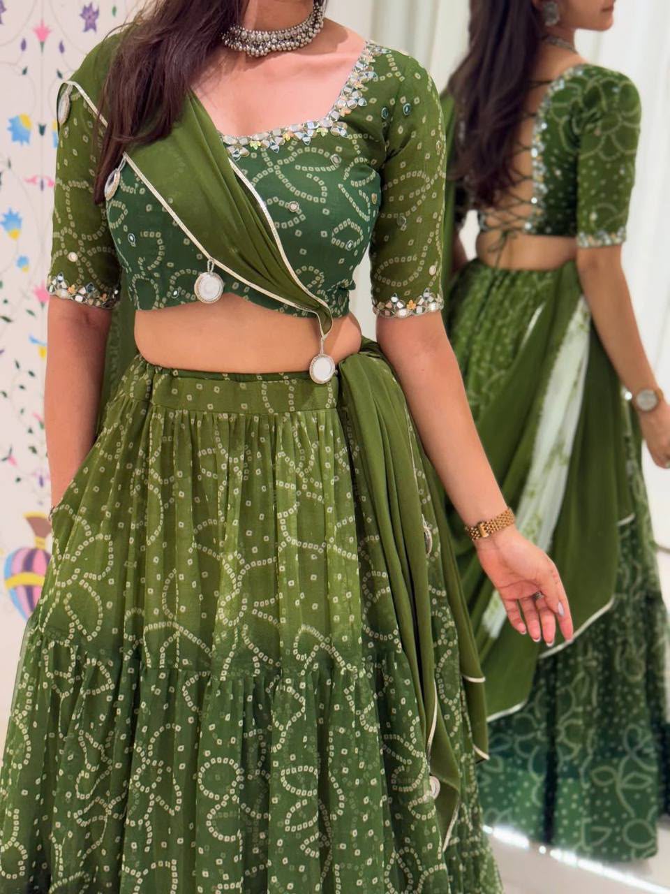 Kundan Kalash Navratri Lehenga Choli