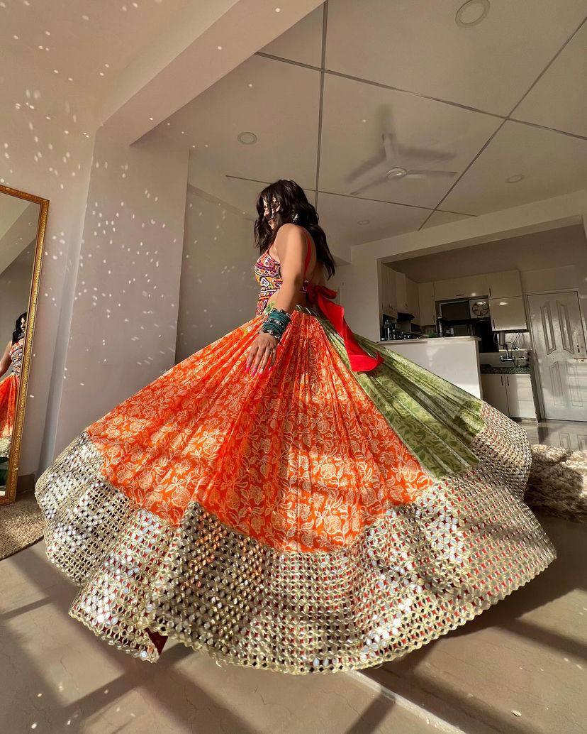 Dholida Garba Navratri Lehenga Choli