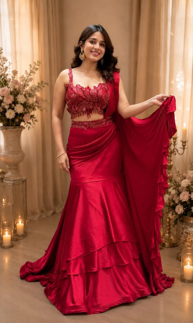 Crimson Queen Saree