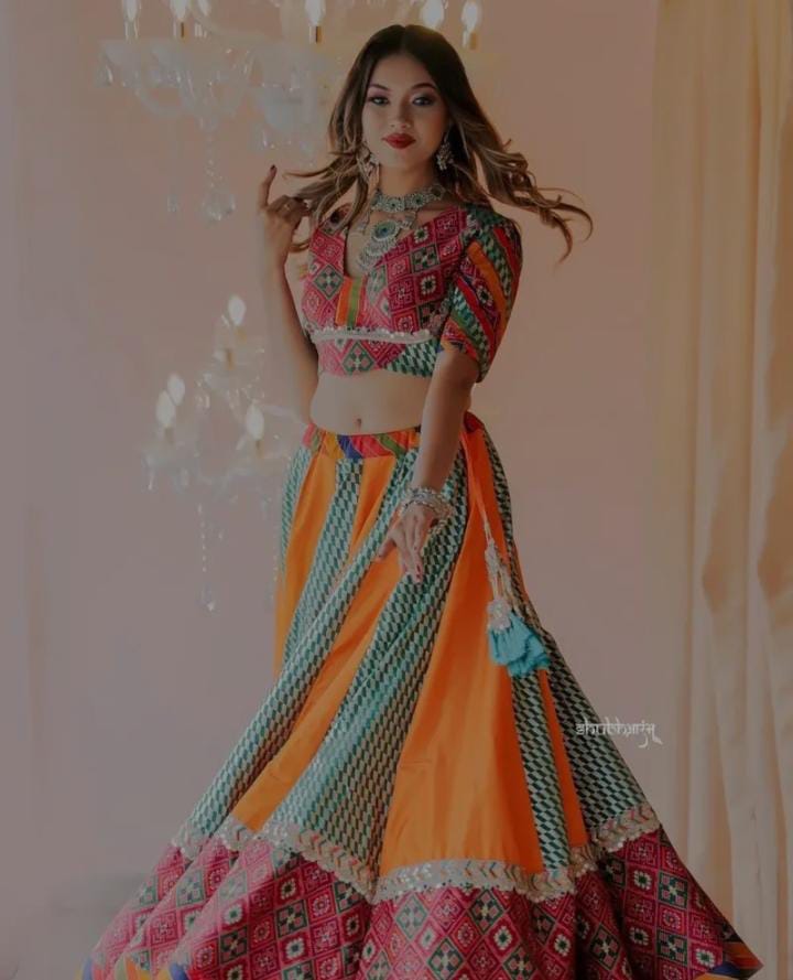 Kesariya Queen Navratri Lehenga Choli
