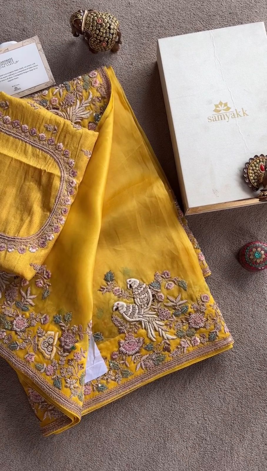 Sunshine Embroidered Saree