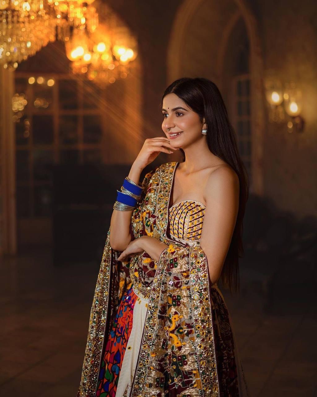 Vaani Multicolour Embroidered Lehenga