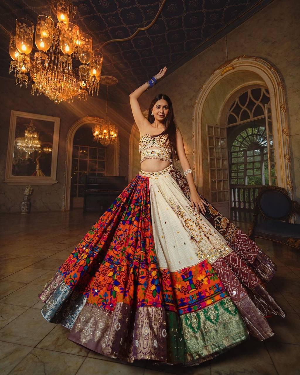 Vaani Multicolour Embroidered Lehenga