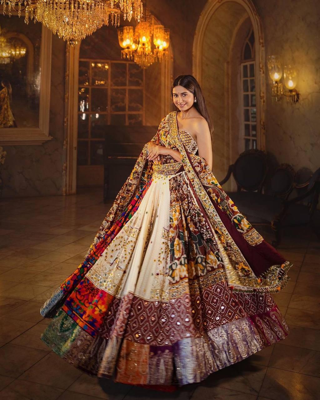 Vaani Multicolour Embroidered Lehenga