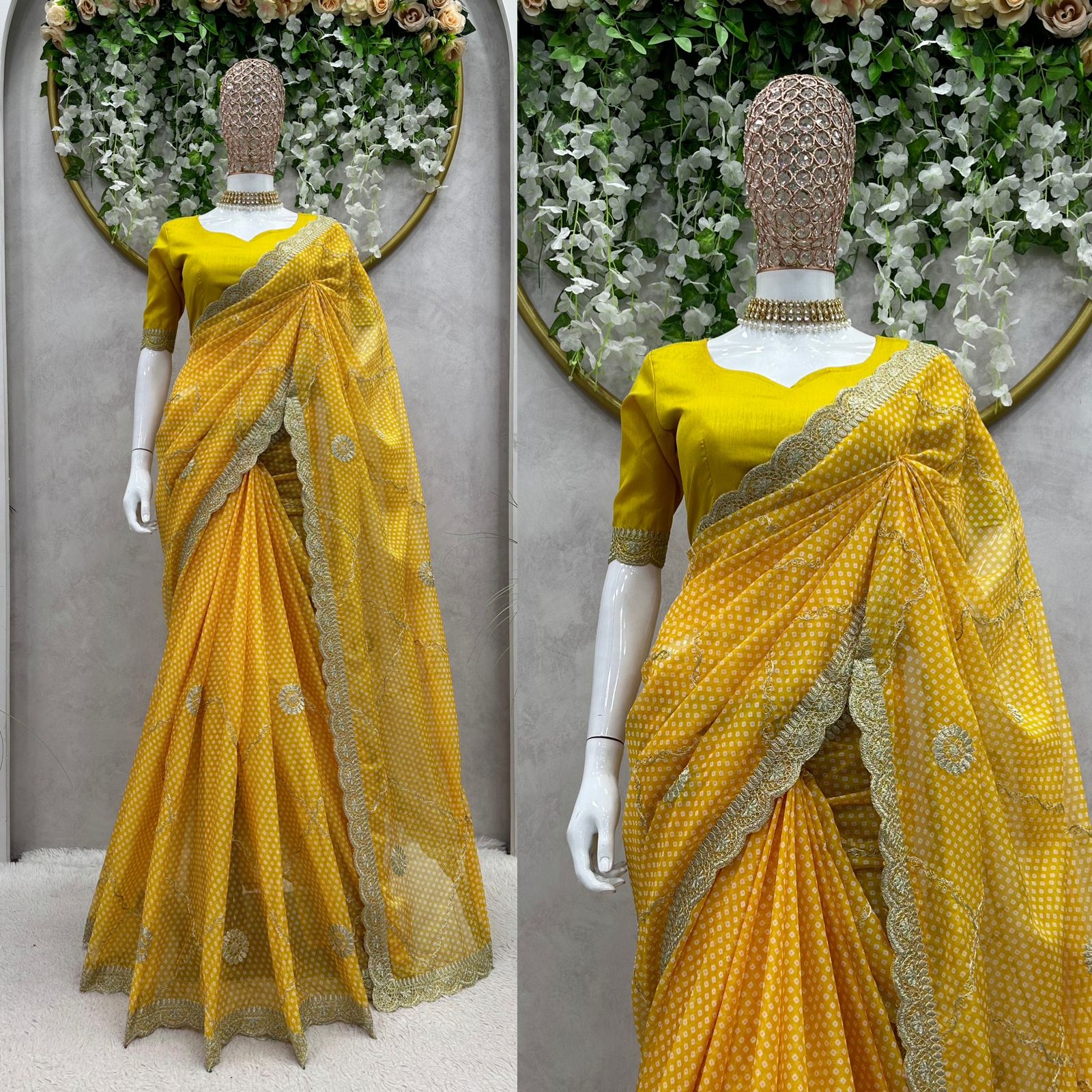 Ashen Divine Thread Saree