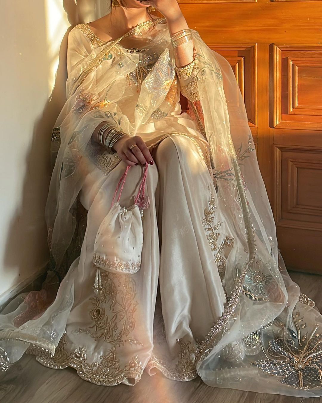 Ivory Elegance Sharara