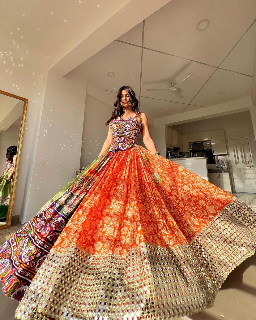 Mifra Colourful Garba Lehenga