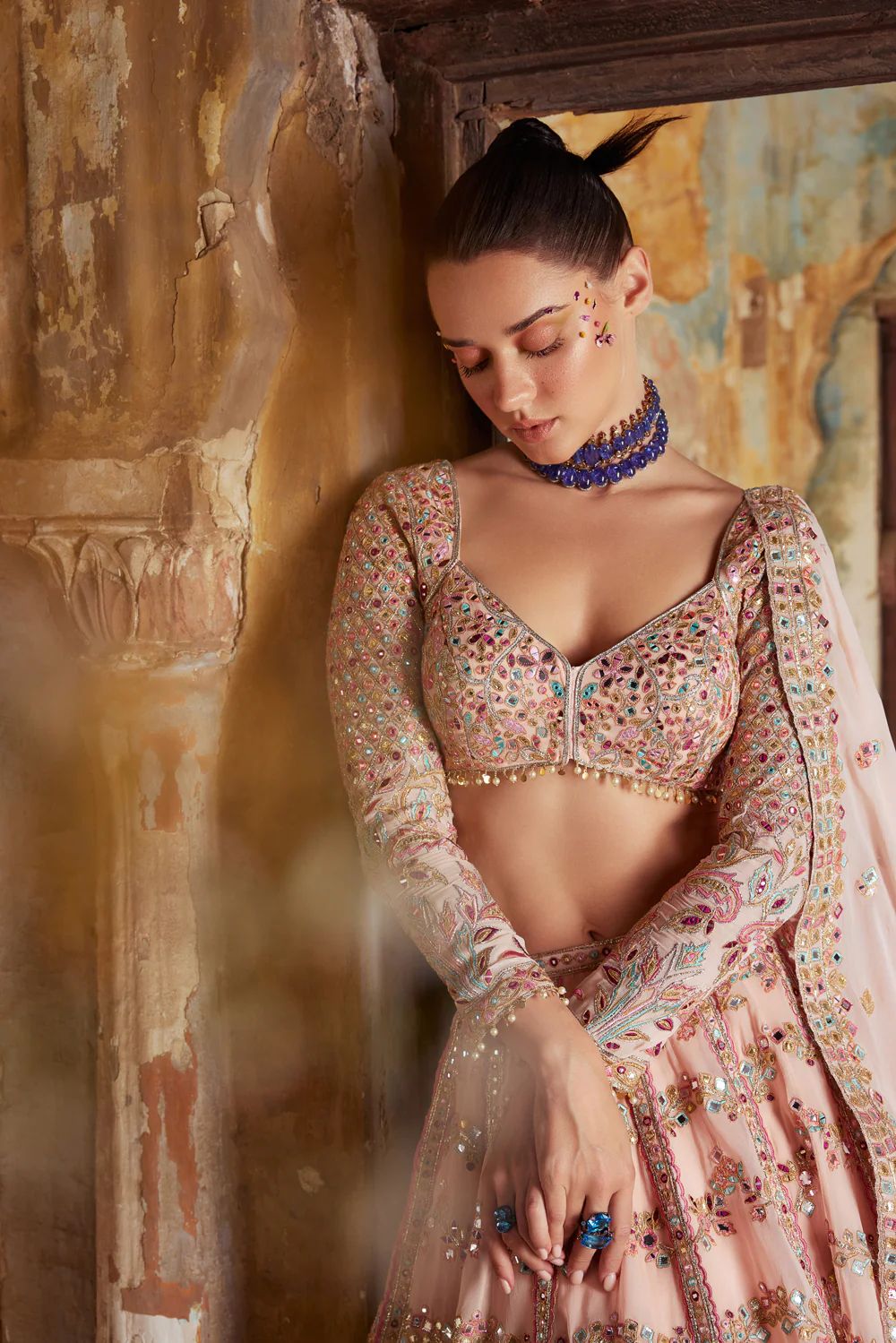 Blush Heavy Mirage Lehenga