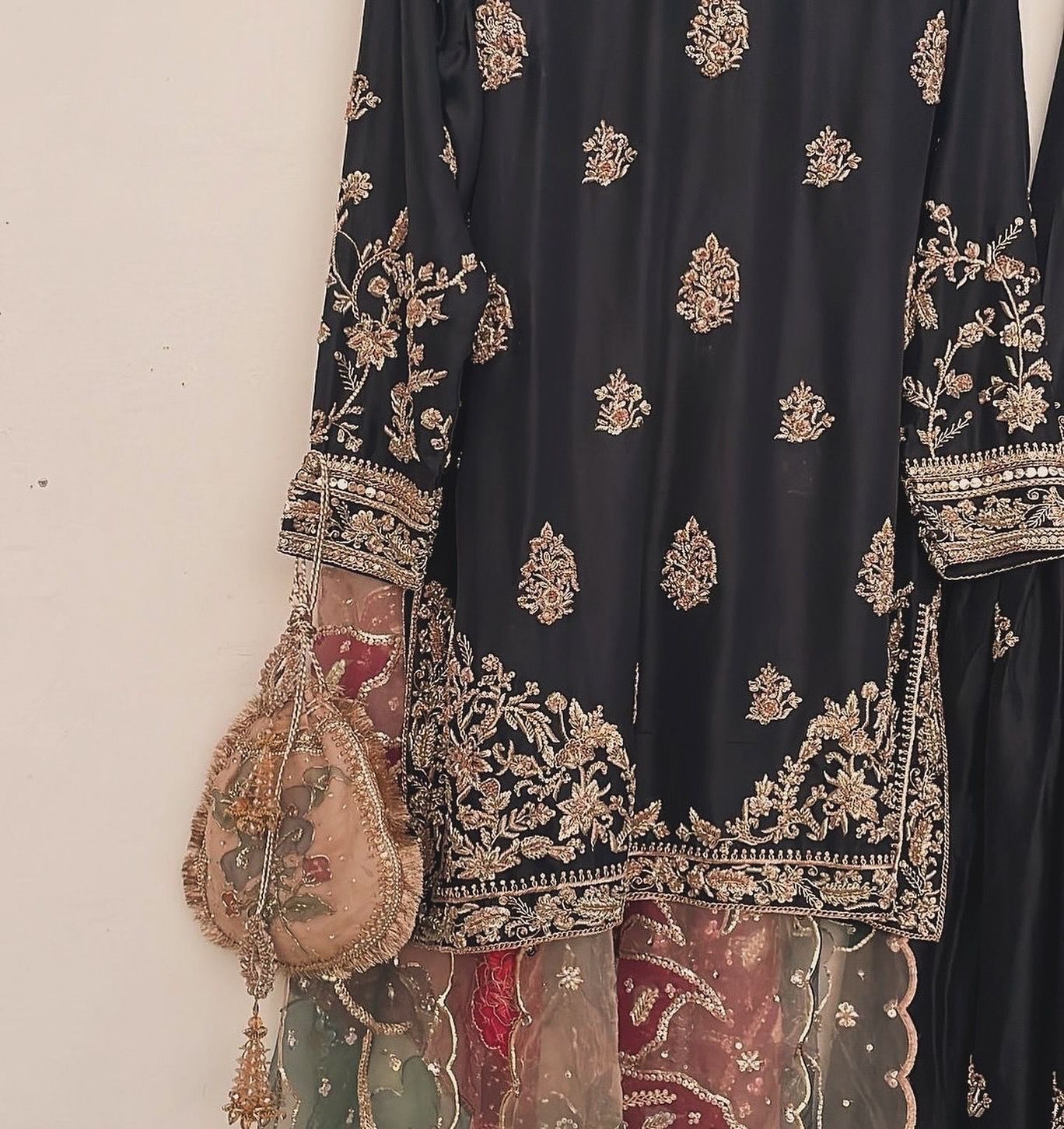 Shandar Black Sharara Set