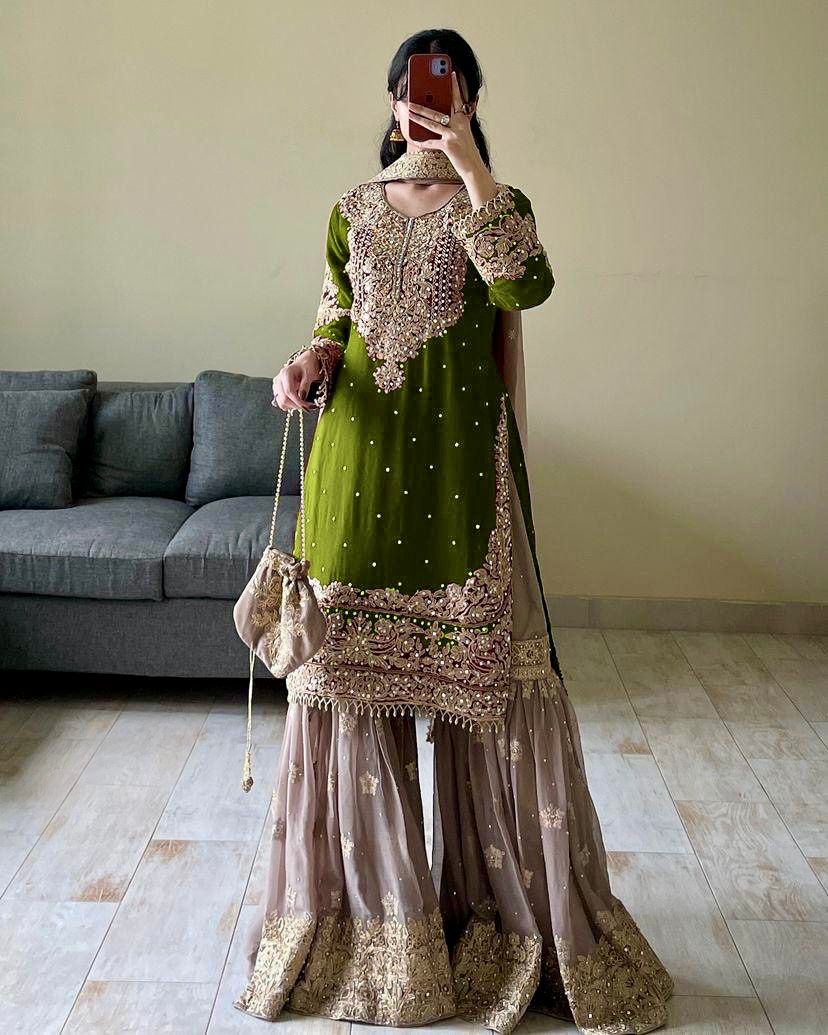 Velour Vision Gharara Set