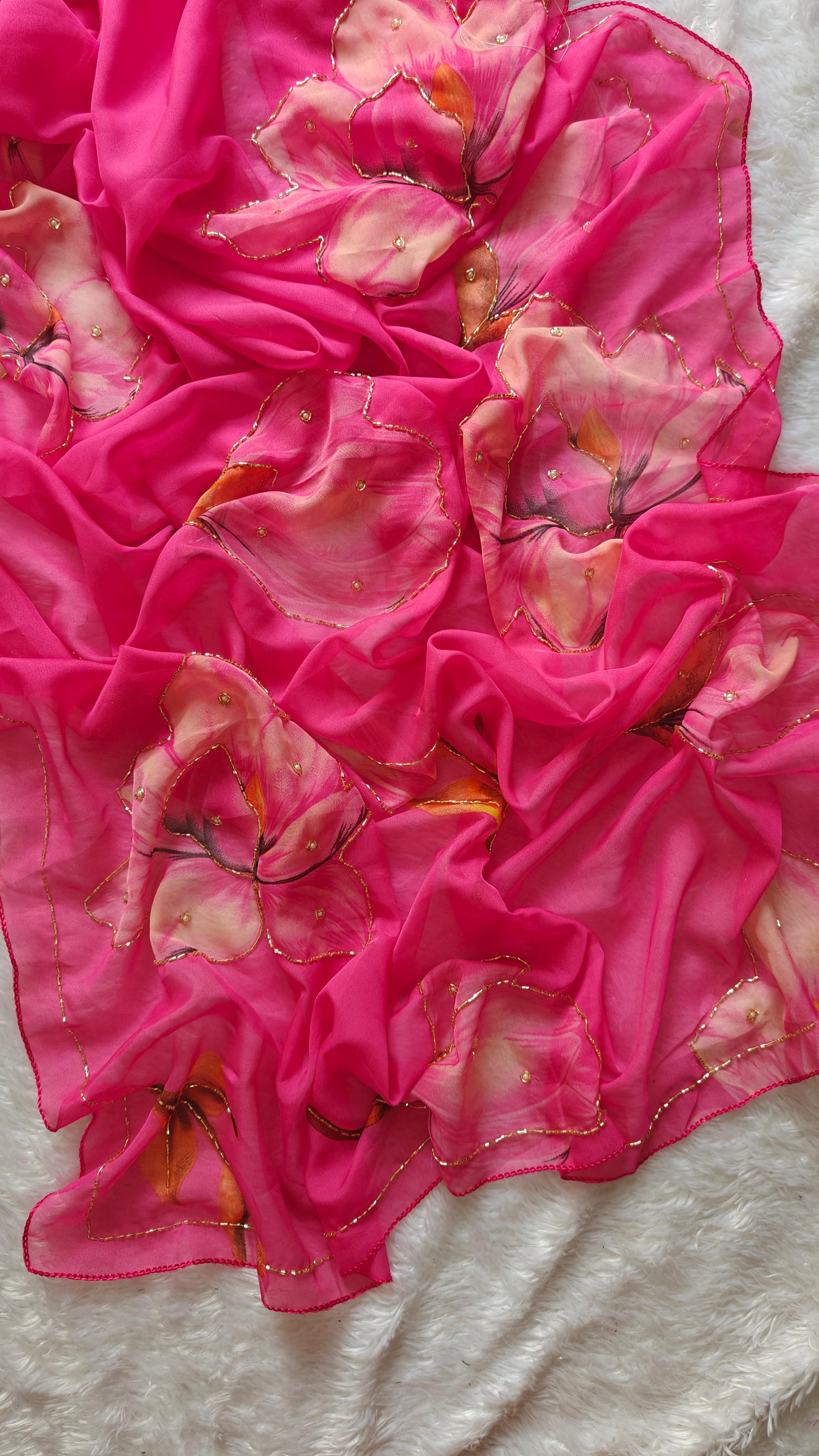 Mystic Tulip Tabby Saree