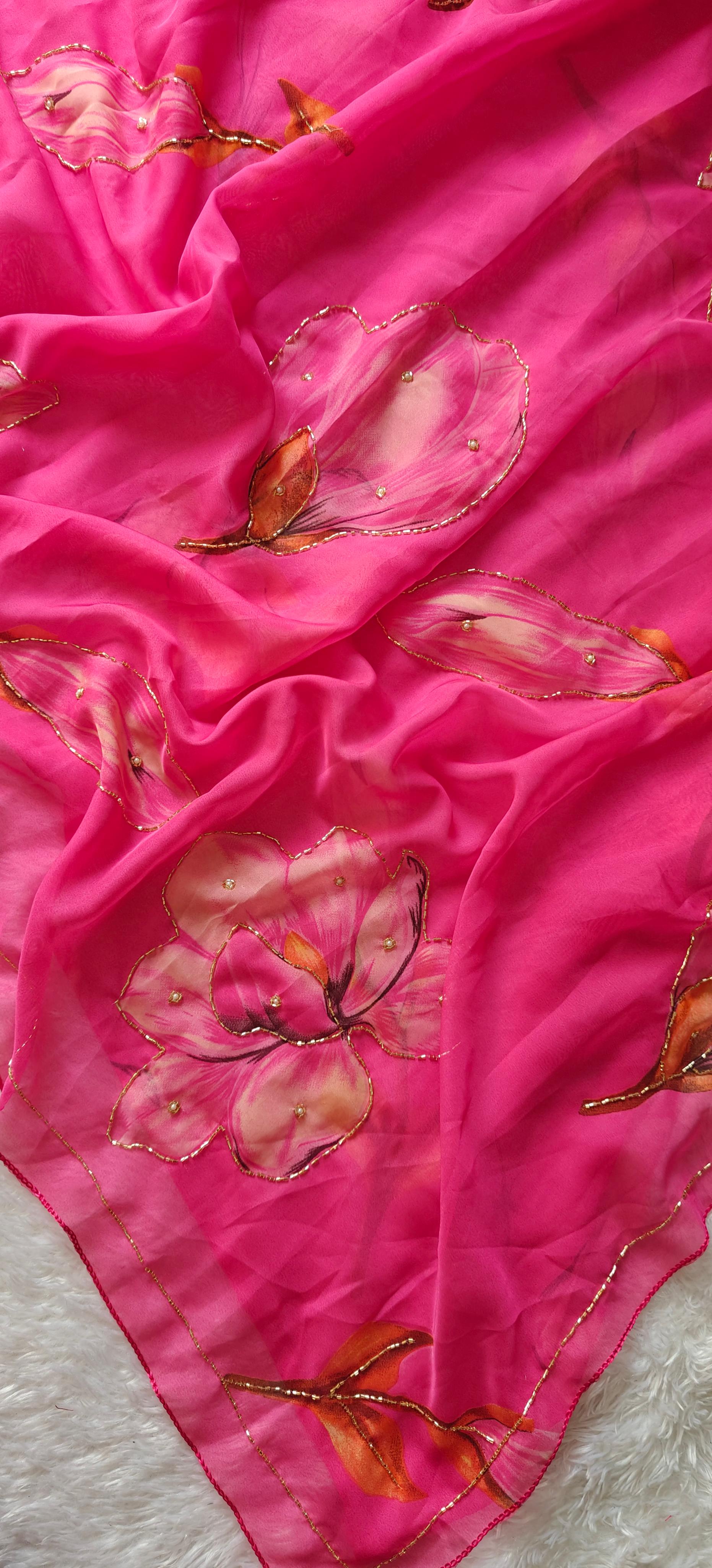 Mystic Tulip Tabby Saree