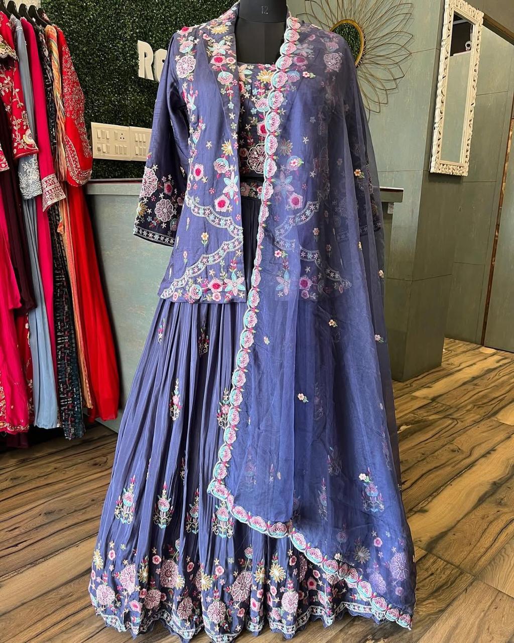 Viyan Splendor Jacket Style Lehenga