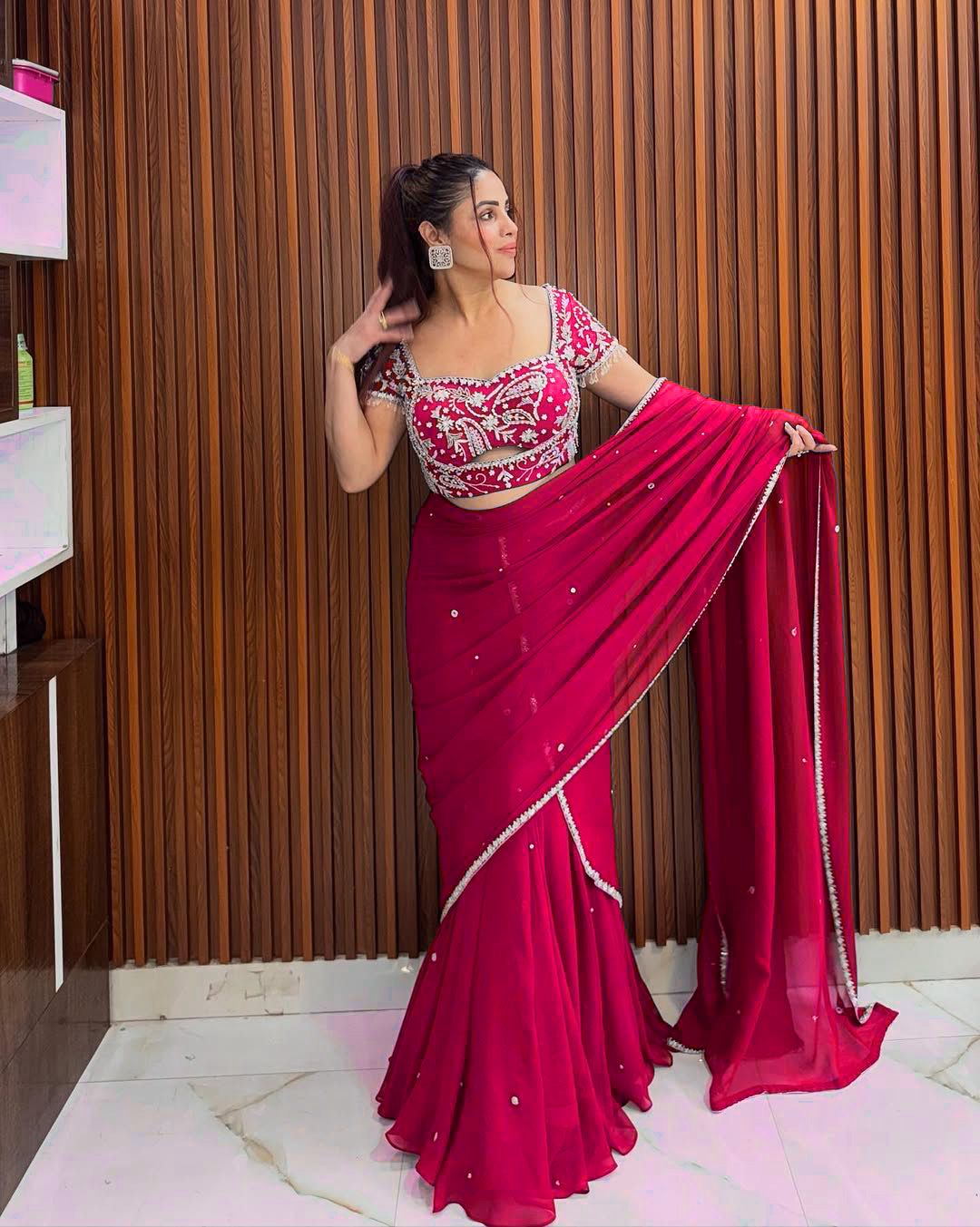 Nura Sequence Lehenga Saree