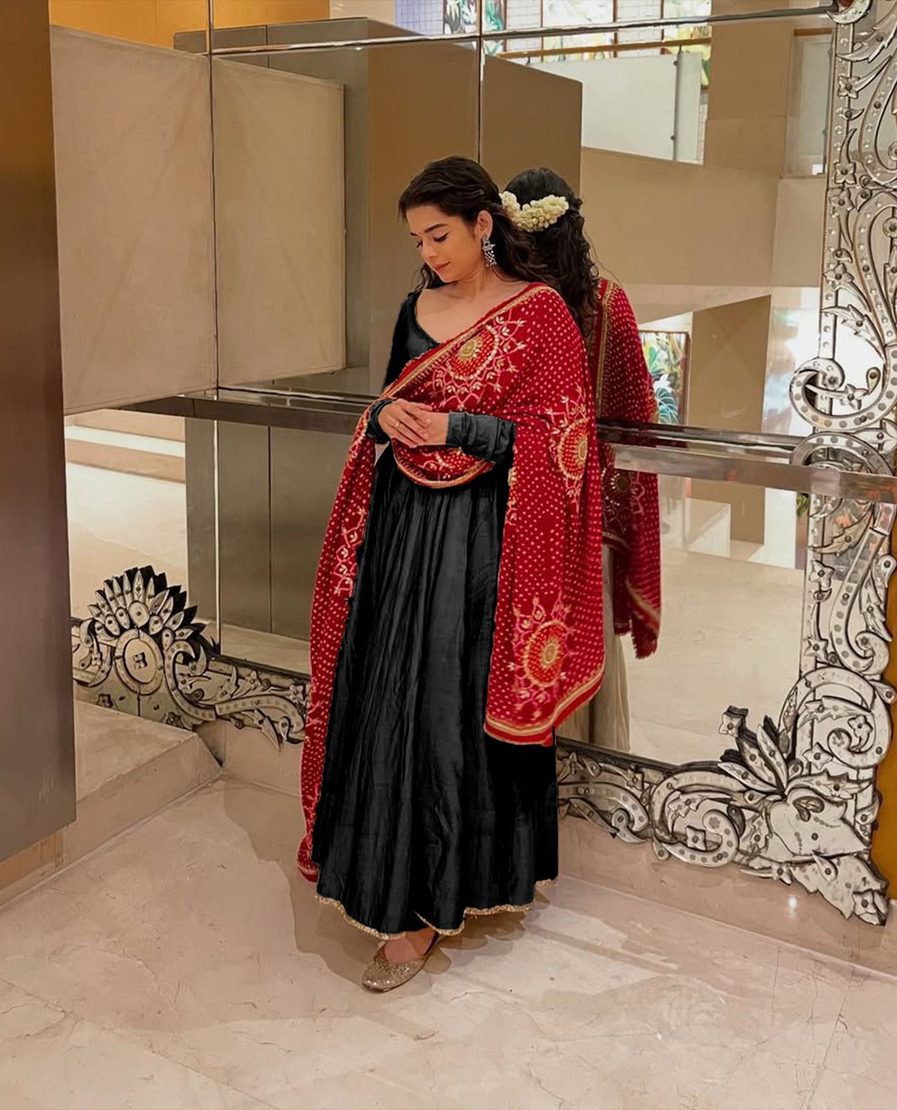 Leela Loom Gown With Dupatta