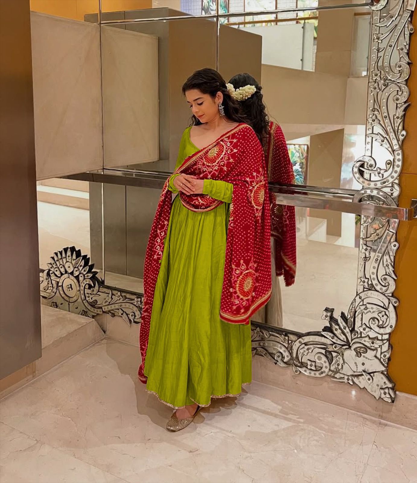 Leela Loom Gown With Dupatta