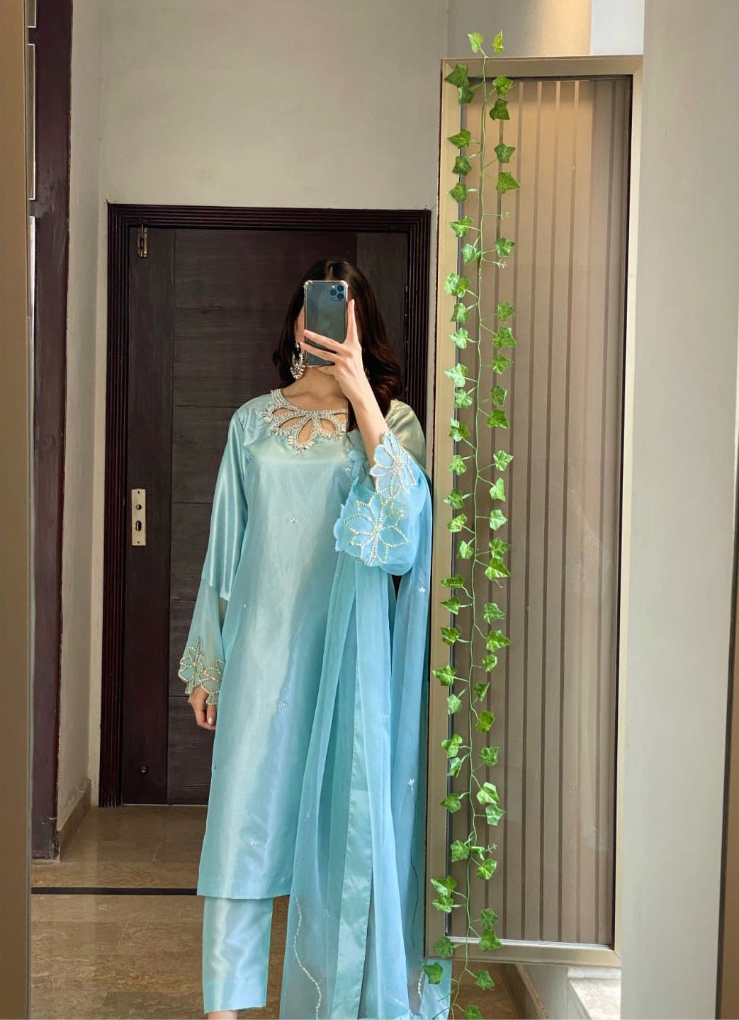 Pastel Floral Pakistani Salwar Suit