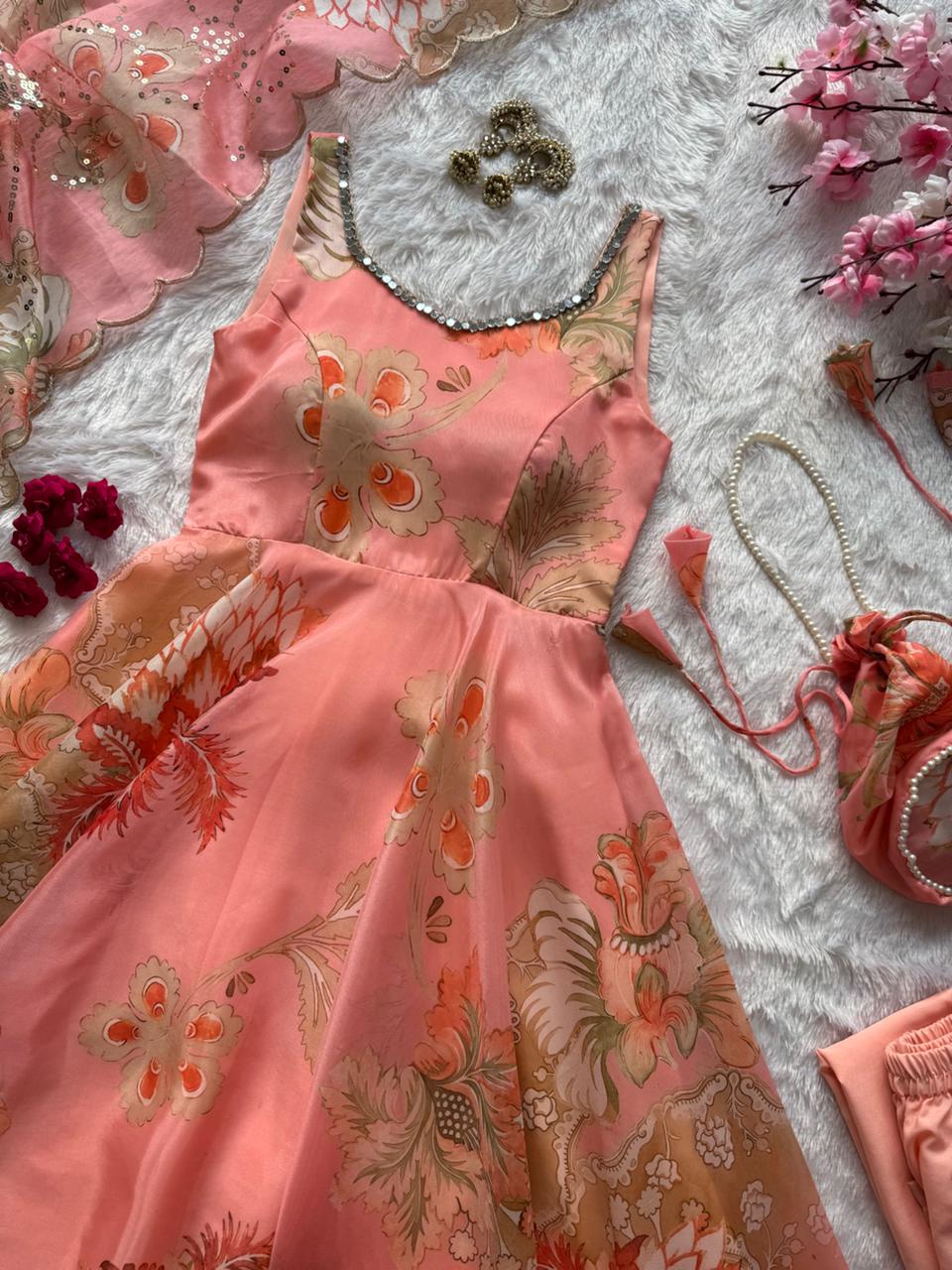 Shahi Silsila Salwar Suit (With Batwa Bag)