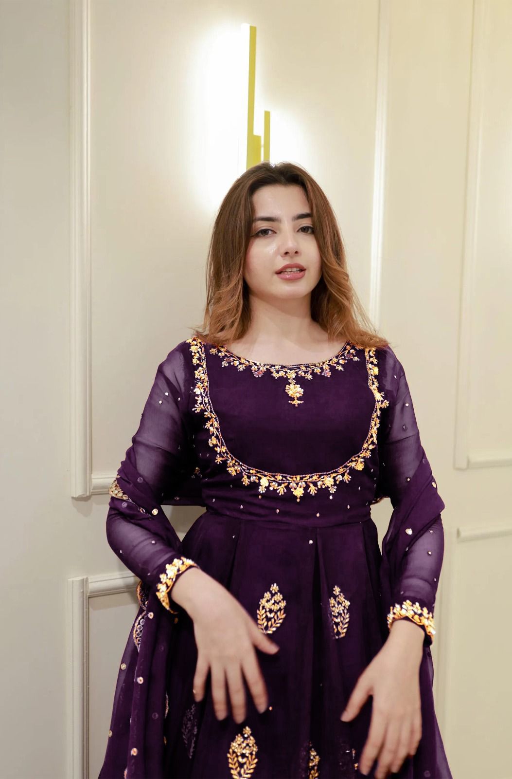 Zia Zephyr Gown With Dupatta