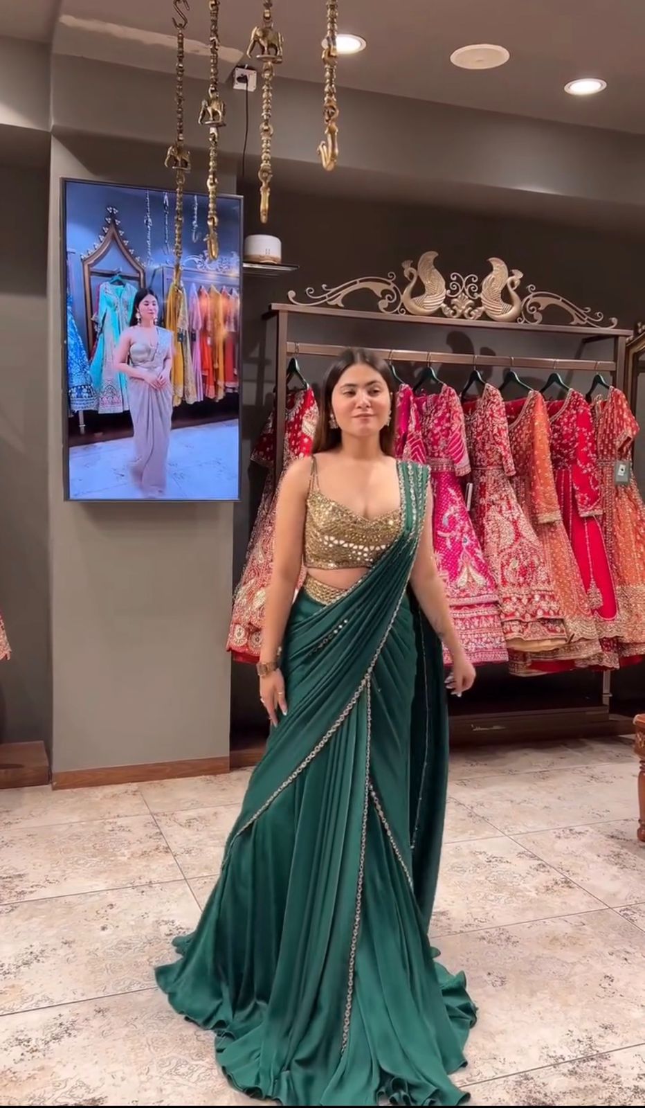 Pine Blossom Ready To Wear Fantasy Saree