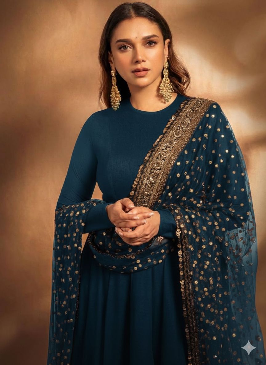Aditi Rao Hydari Gown With Dupatta