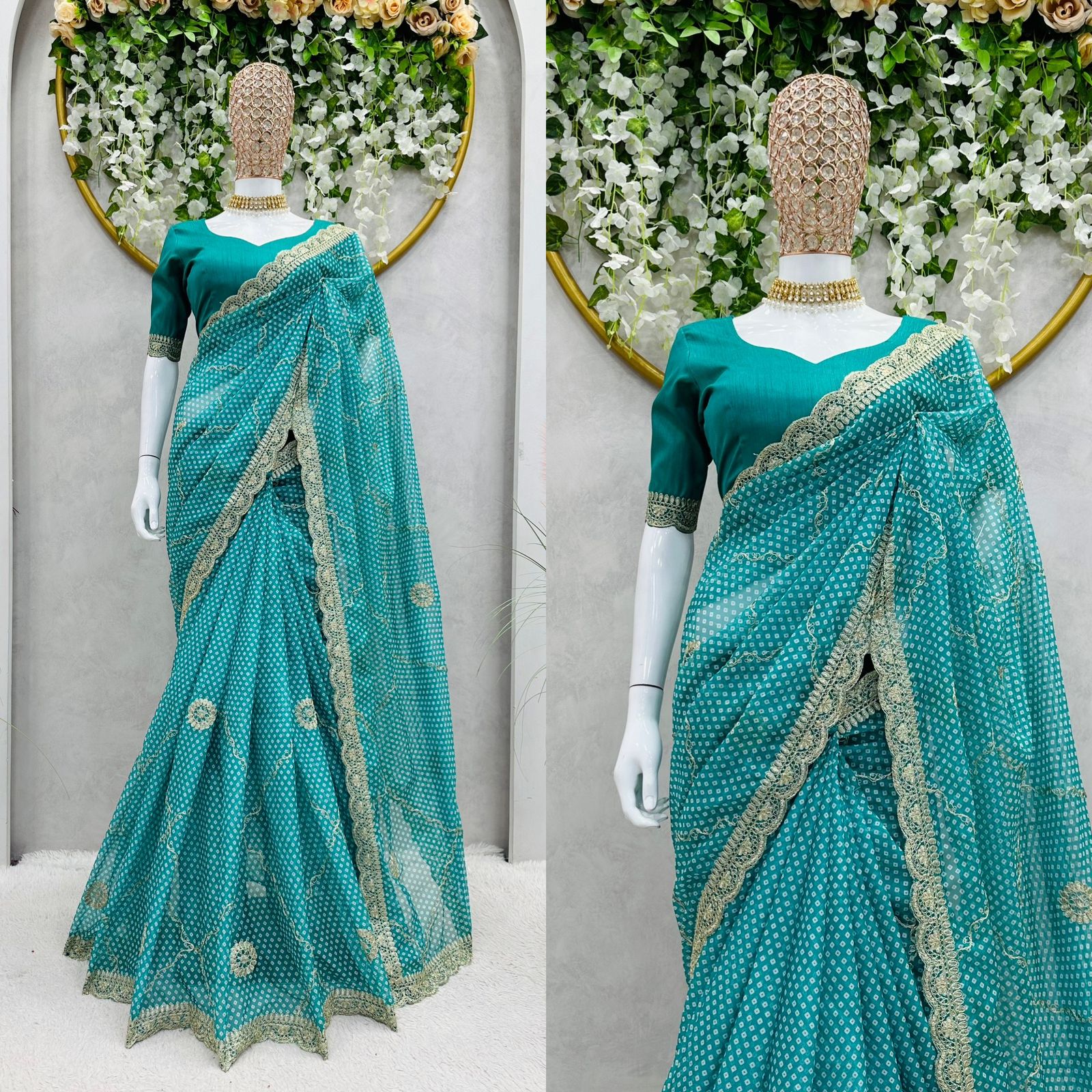 Ashen Divine Thread Saree