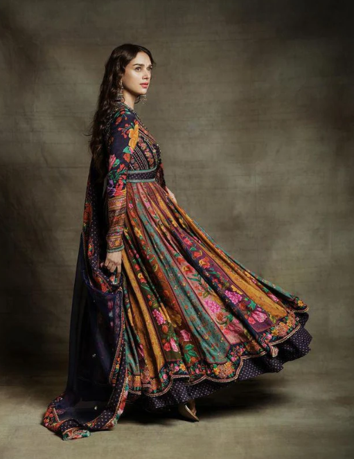 Mystic Blooms Gown With Dupatta