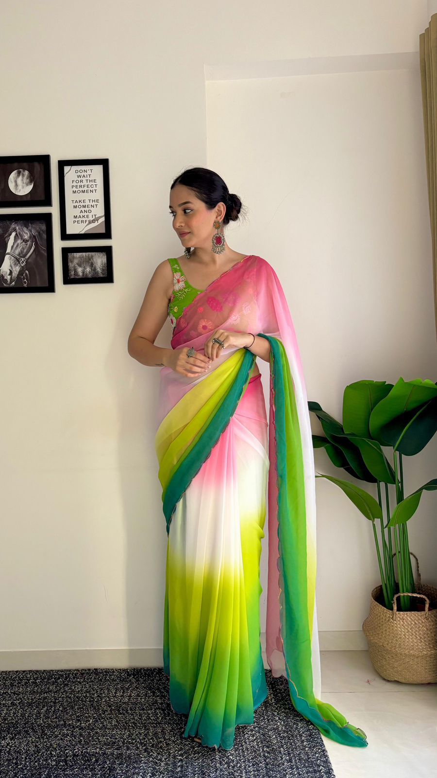 Ombre Dual Shade Saree