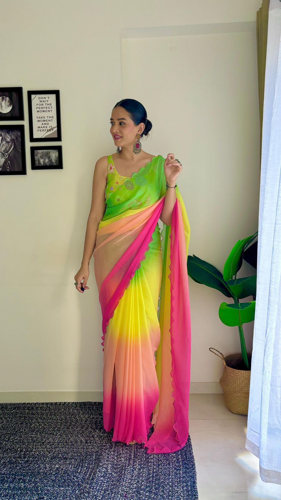 Ombre Dual Shade Saree