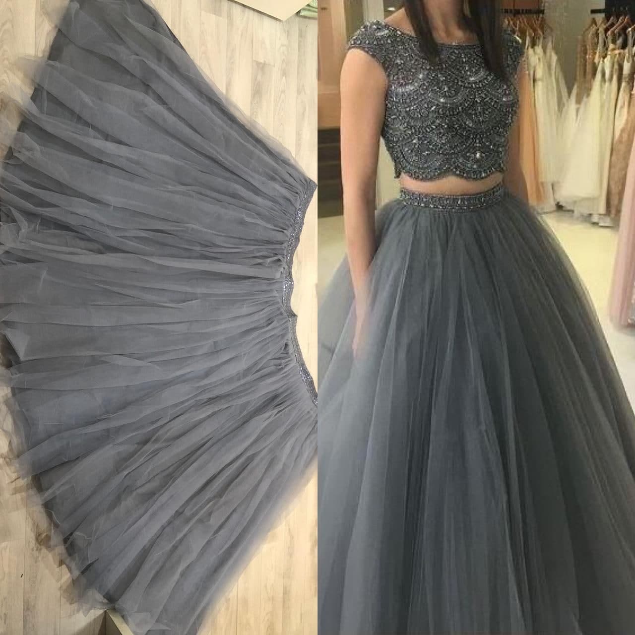 Subdued Gray Lehenga Choli