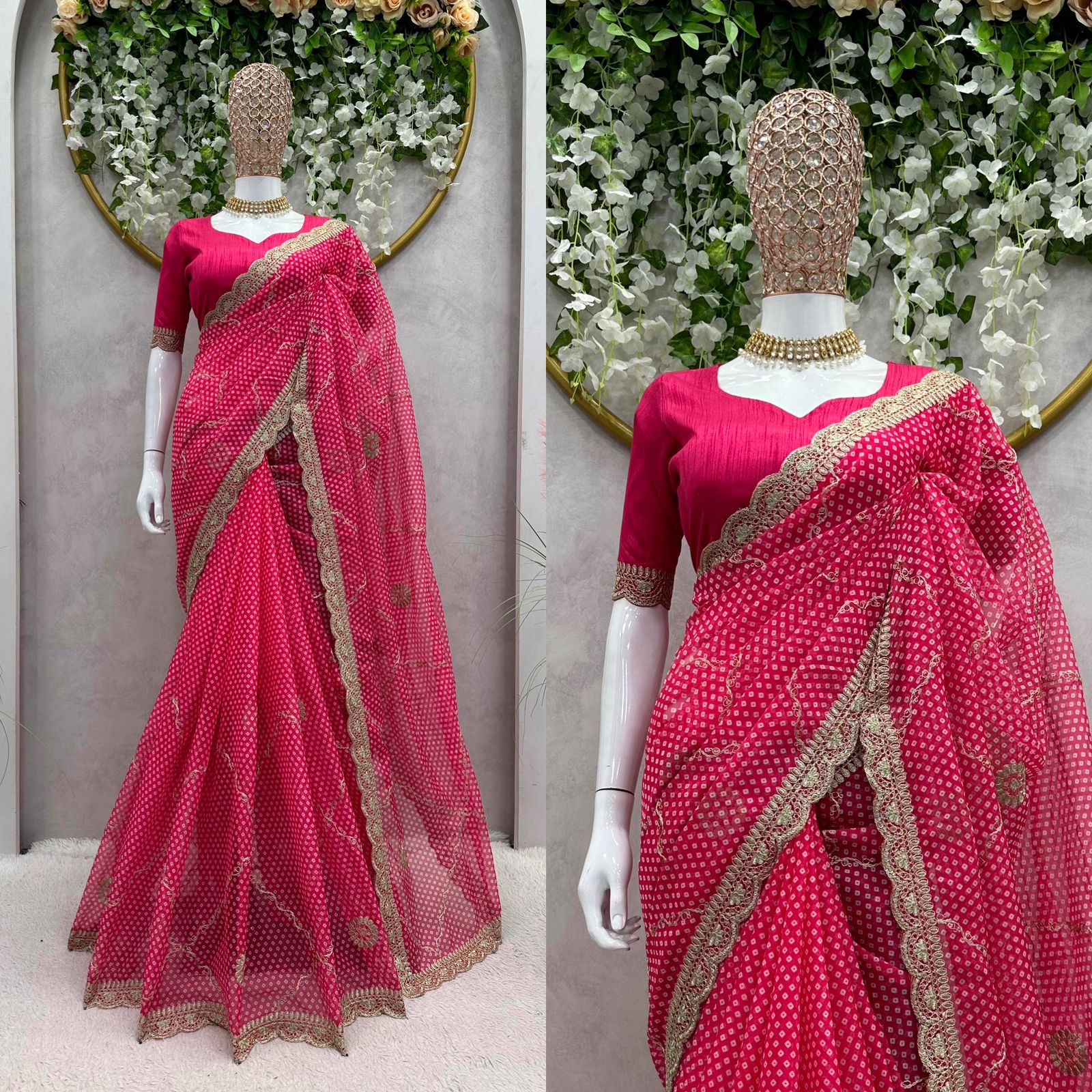 Ashen Divine Thread Saree